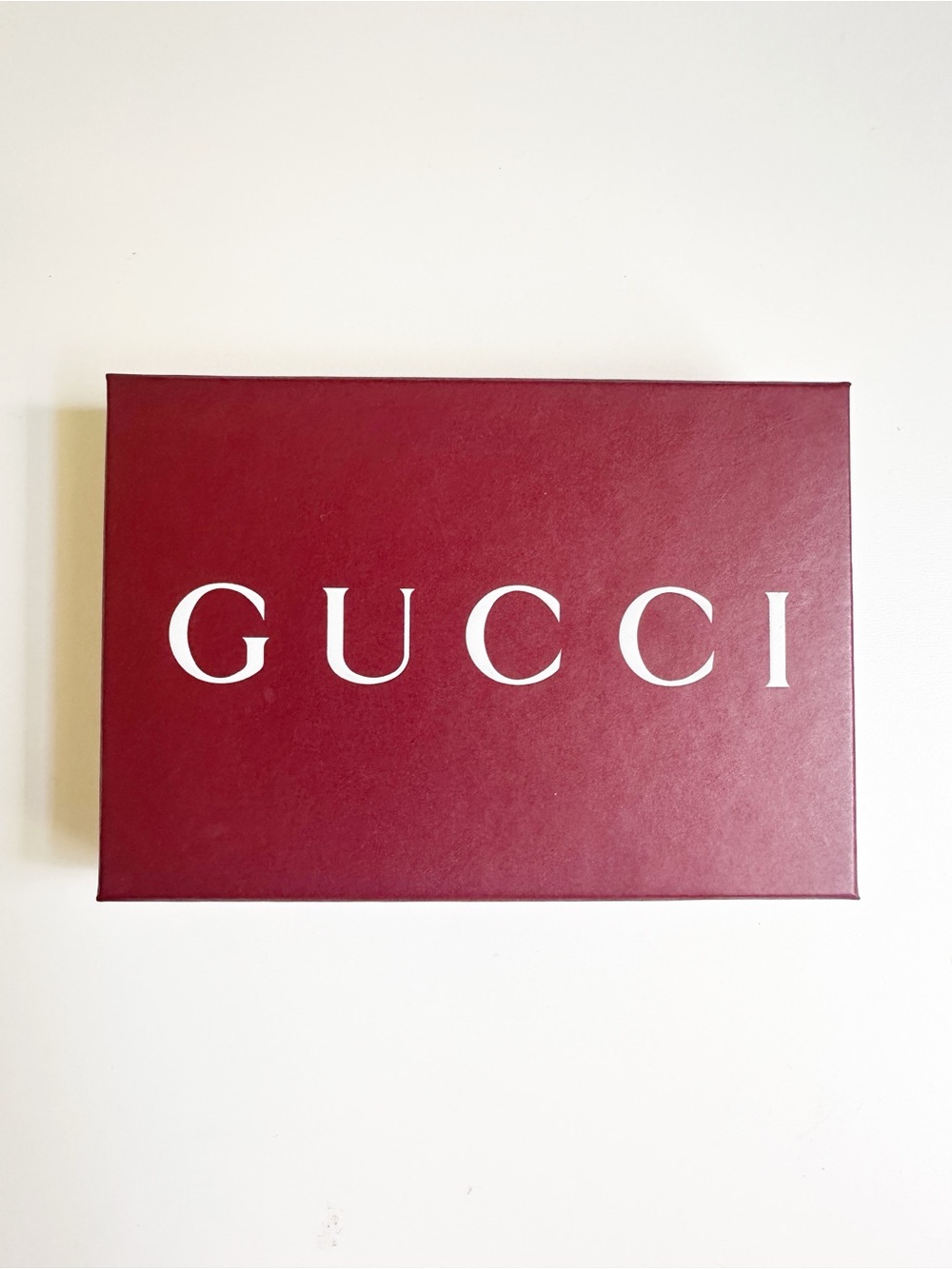 Gucci GG Emblem Card Case with Strap Beige and Dark Brown Fabric NWB - Picture 2 of 14